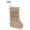 Northlight 19" Beige and Red "Christmas Delivery" Stocking With Hanging Tag